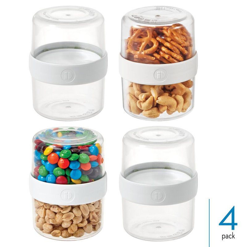 iDesign Small Stack 'n Snack Food Containers - Stackable Snack Containers for Yogurt, Granola, Fruits, or Vegetables