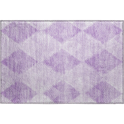 Premium Machine Washable Cerrito Amf539 Lavender Rug