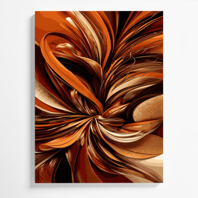 Digital Abstraction 21 Brown Canvas Wall Art