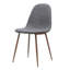 Chaise rembourrée en tissu avec pieds en métal Mid-Century-869717782