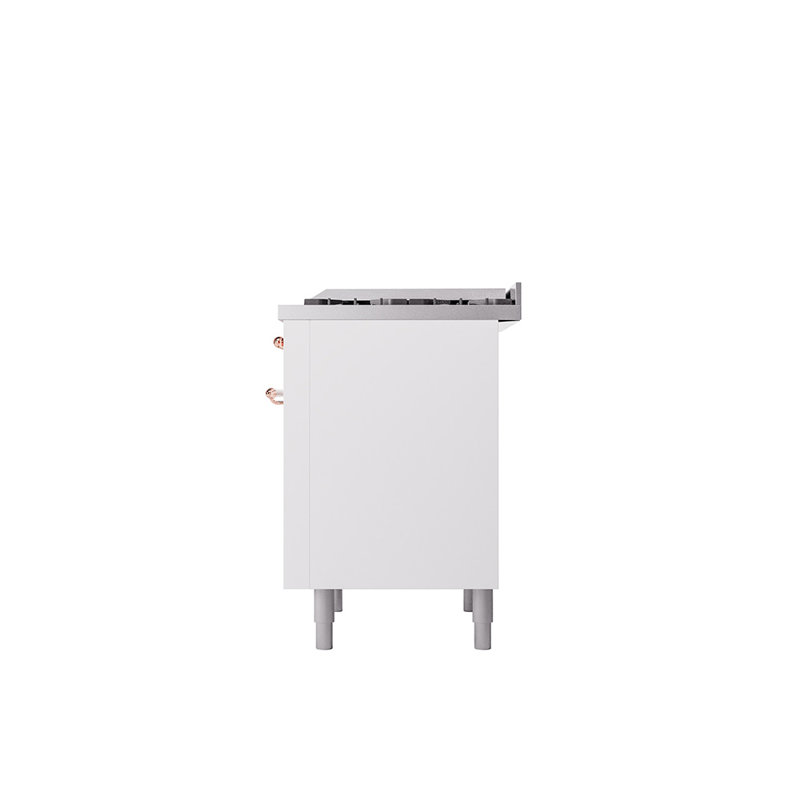 ILVE Nostalgie II 36 in Dual Fuel Range, Liquid Propane, White/Copper