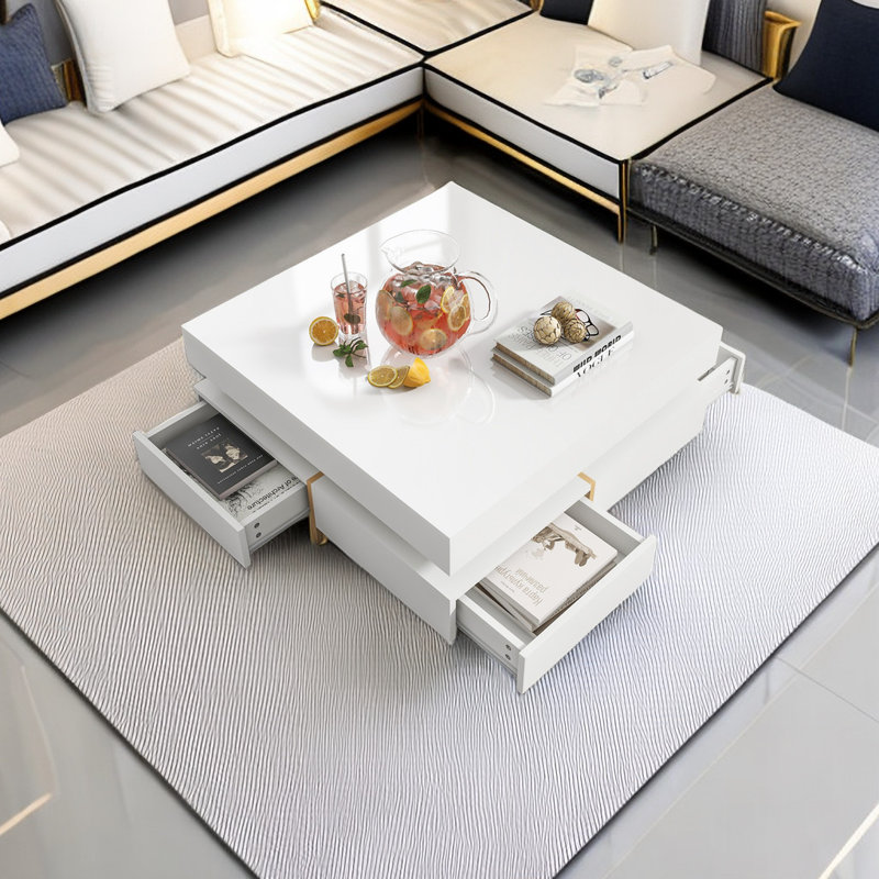 Table basse Cristache, Blanc