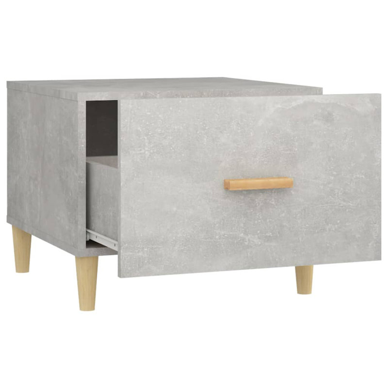 Lometa Side Table with Storage, Concrete Grey