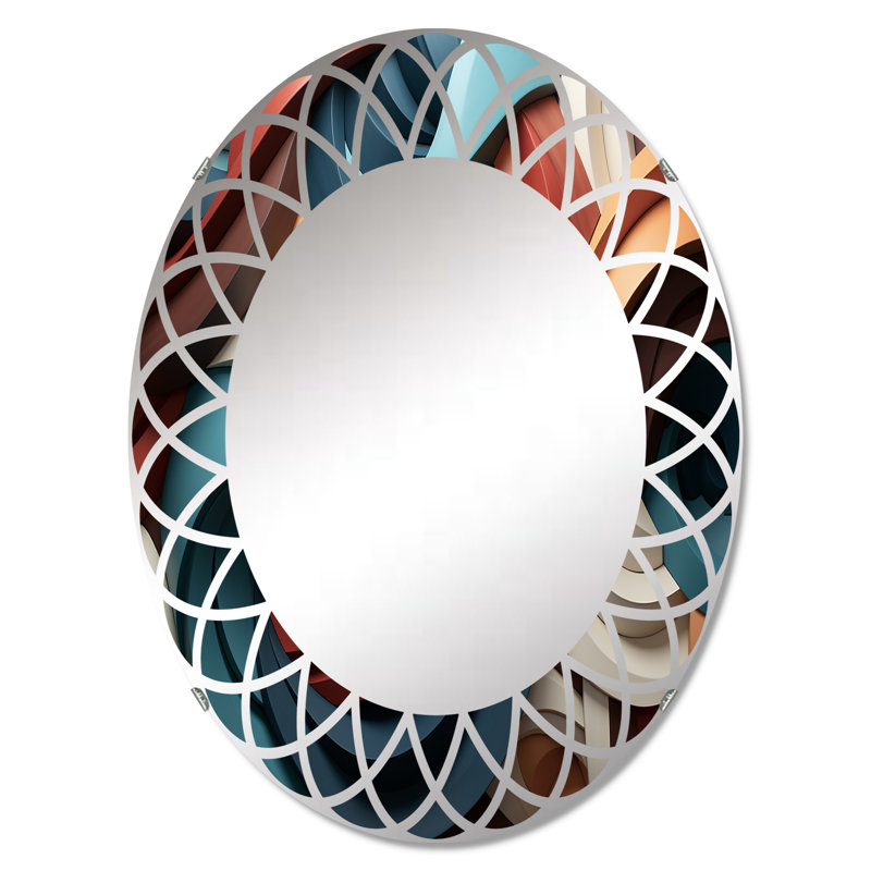 Fyllen - Miroir mural moderne ovale, 30 po x 20 po
