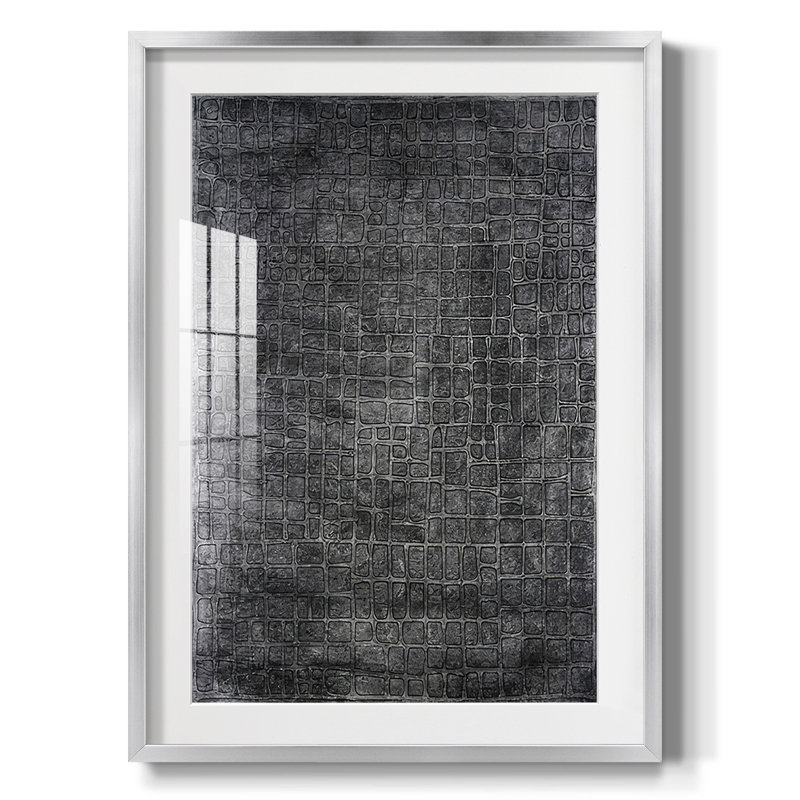 Lattice Lustre I - impression d'un cadre photo, Blanc, Papier avec cadre argenté, H 20 po x l 16 po