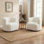 Fauteuil demi-tonneau pivotant rembourré Bryonie-1787267309