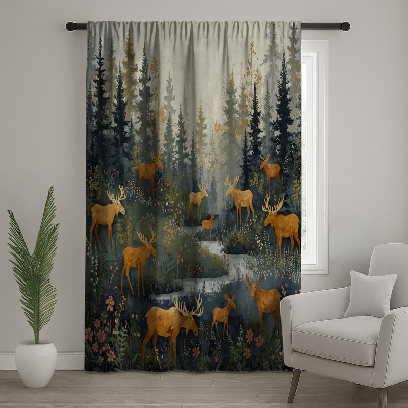 Rideaux de fenêtre Moose, 50" x 80" - 1 Panel, Sheer