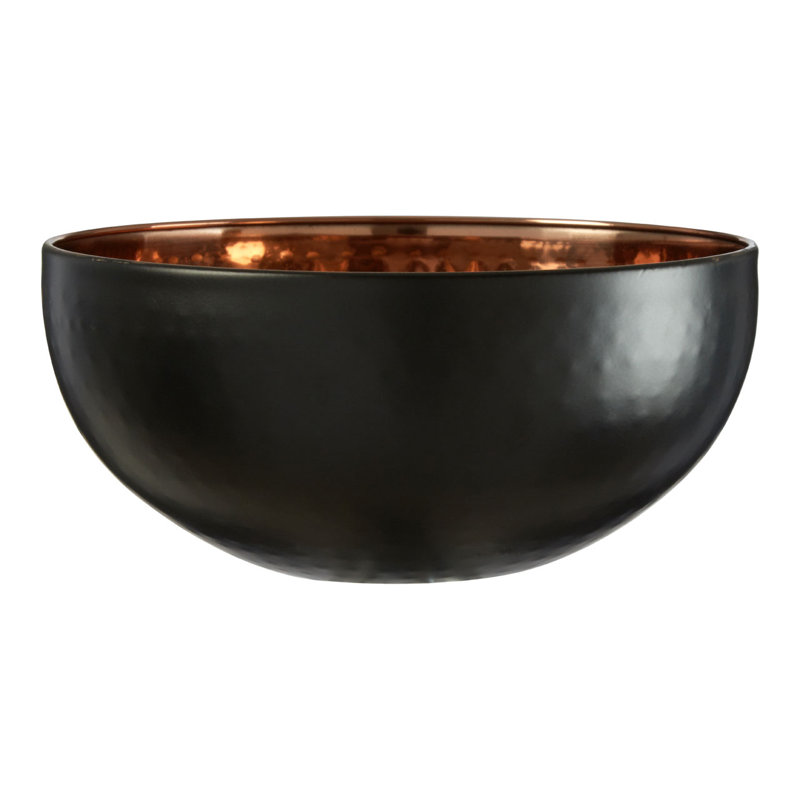 Campos Metal Decorative Bowl, 10cm H x 20cm W x 20cm D