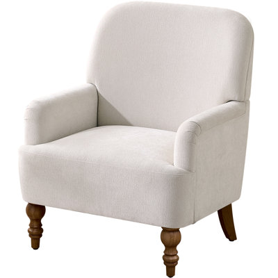 28.7" Upholstered Armchair With Tight Back And Solid Wood Legs
