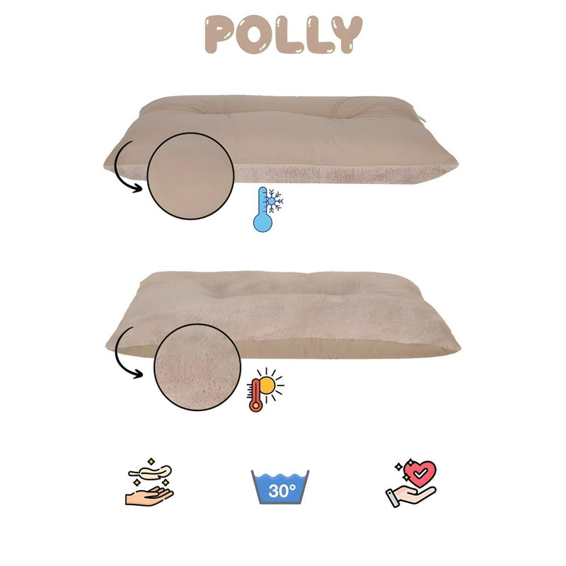 Lit pour animaux Helky, L 35,4 po x l 23,6 po, Crème, crème