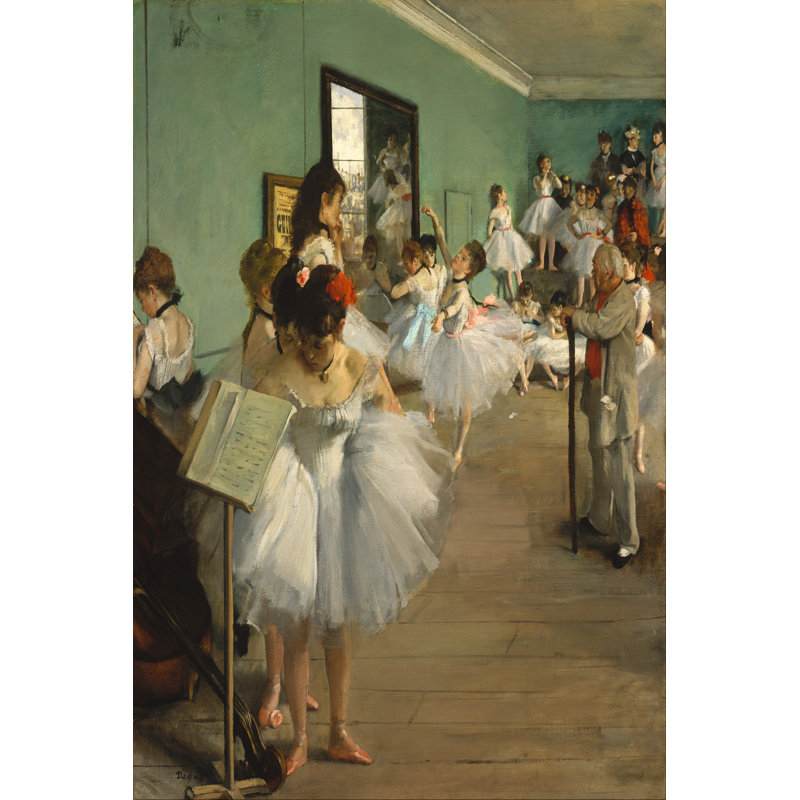 The Dance Class by Edgar Degas - Wrapped Canvas Art Prints, 30cm H x 20cm W