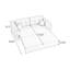 Canapé-lit moderne en cuir blanc cassé rétractable avec rangement-129767736