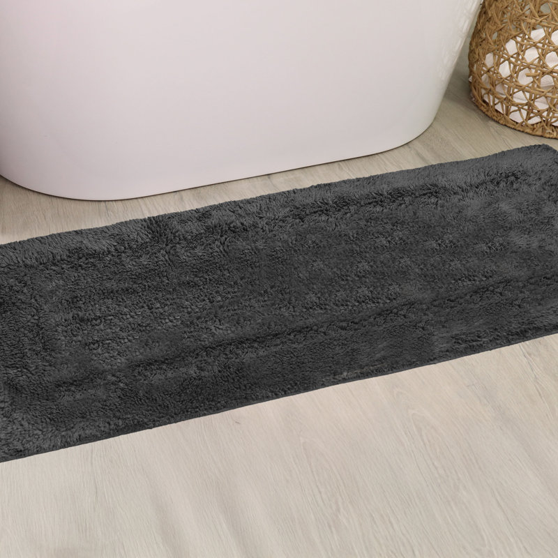 Antigona Soft Bath Rug, Gray, 21" W x 54" L