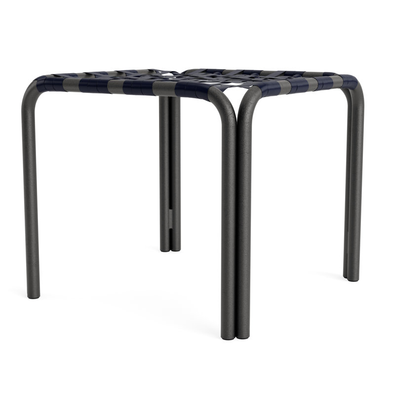 Kantan Outdoor Square Side Table, Textured Pewter, Marine