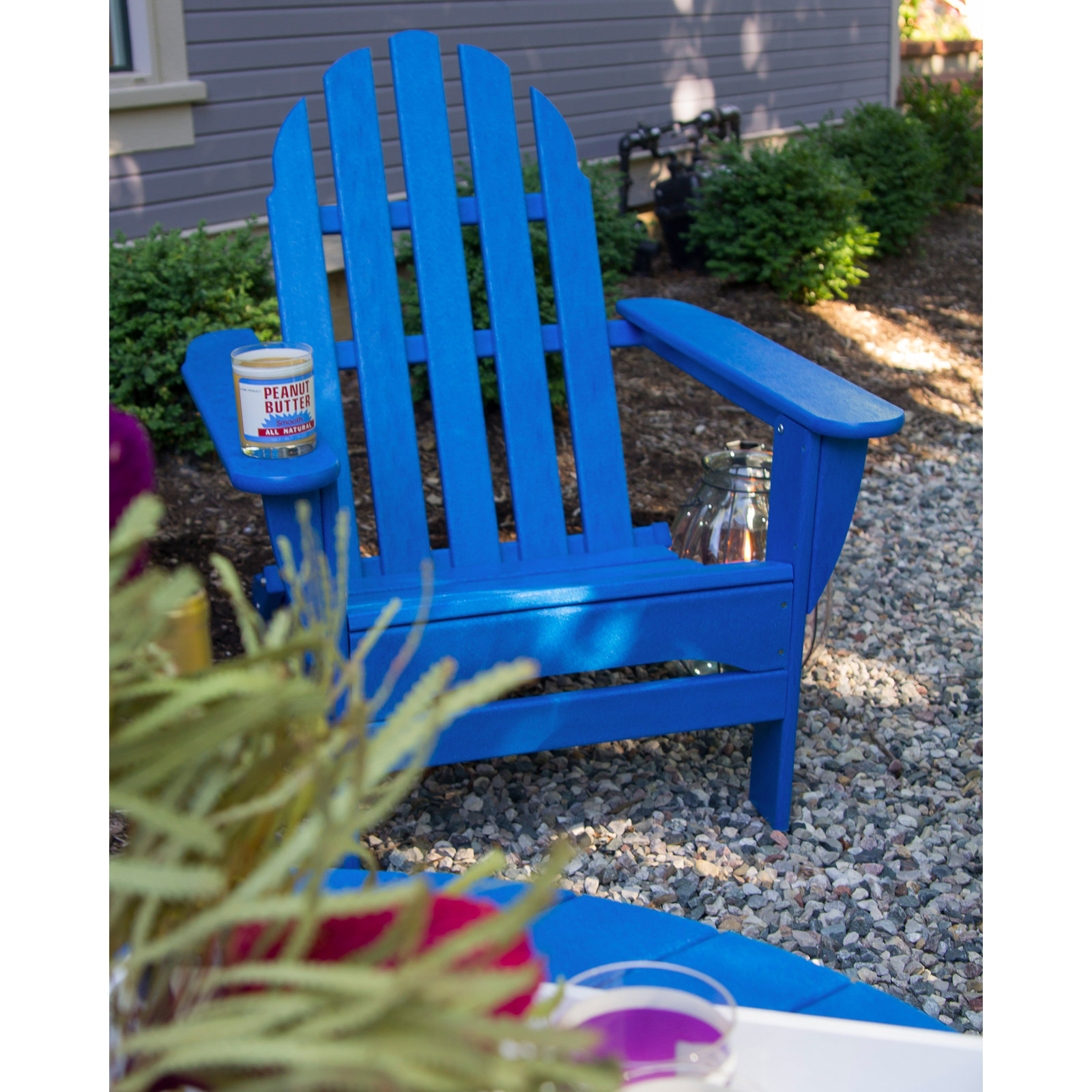 POLYWOOD® Classic Adirondack 4-Person Patio Seating Group, Pacific Blue/Green
