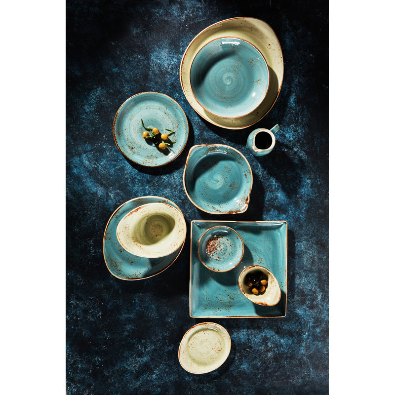 Buvette empilable bleu, Bleu/brun