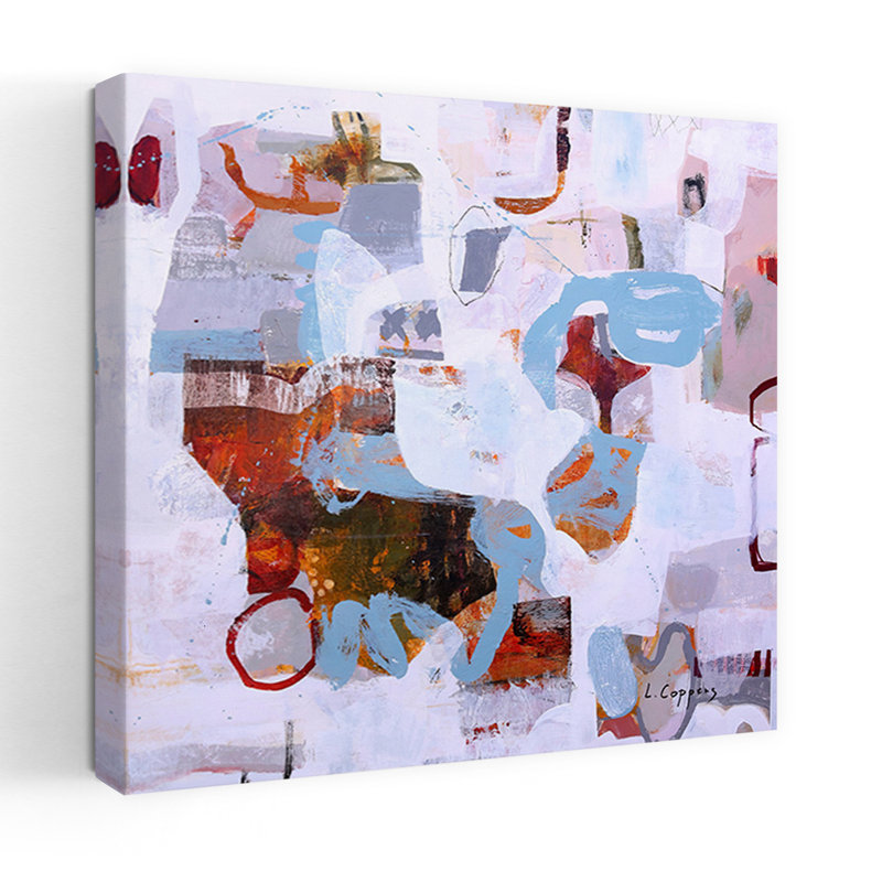 Let's Imagine, art abstrait contemporain, H 18 po x l 18 po