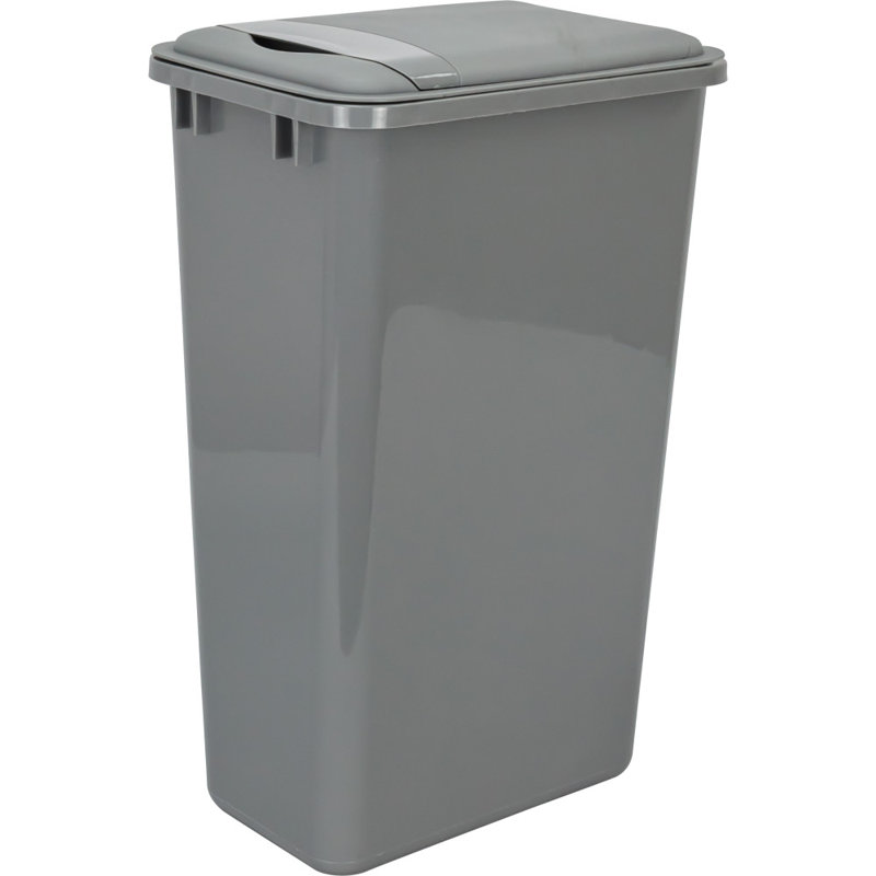 White Lid for 50 Quart Plastic Waste Container, Gray