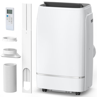 Climatiseur portatif 13 000 BTU avec mode de refroidissement / déshumidification / ventilateur / sommeil, climatiseur portatif 4-en-1 avec minuterie 24 heures, télécommande et ensemble de fenêtre