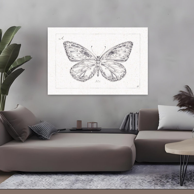 Art contemporain Art contemporain papillon, H 32 po x l 48 po