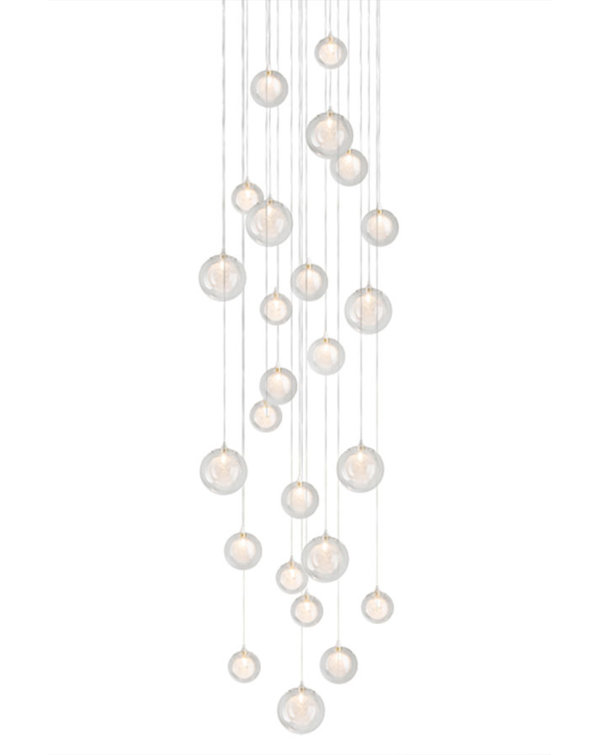 25 - Light Silver Cluster Pendant