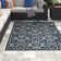 Machine-Woven Stain Resistant Floral Area Rug