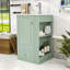 Meuble-lavabo compact autoportant avec lavabo en céramique, tiroir à fermeture en douceur et tablettes ouvertes-880478469