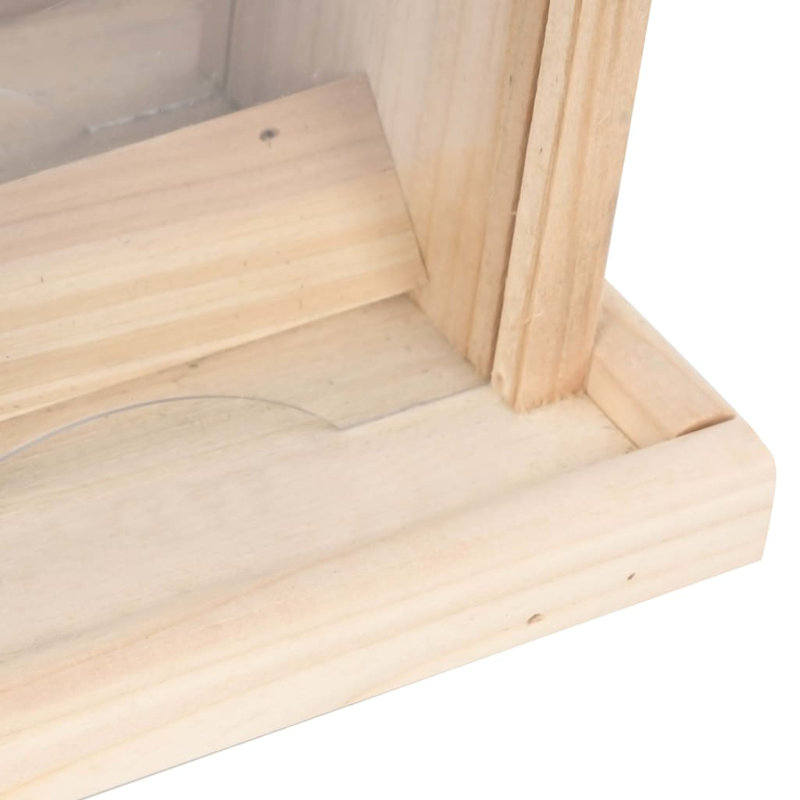 Novelle Wood Hanging Hopper Bird Feeder