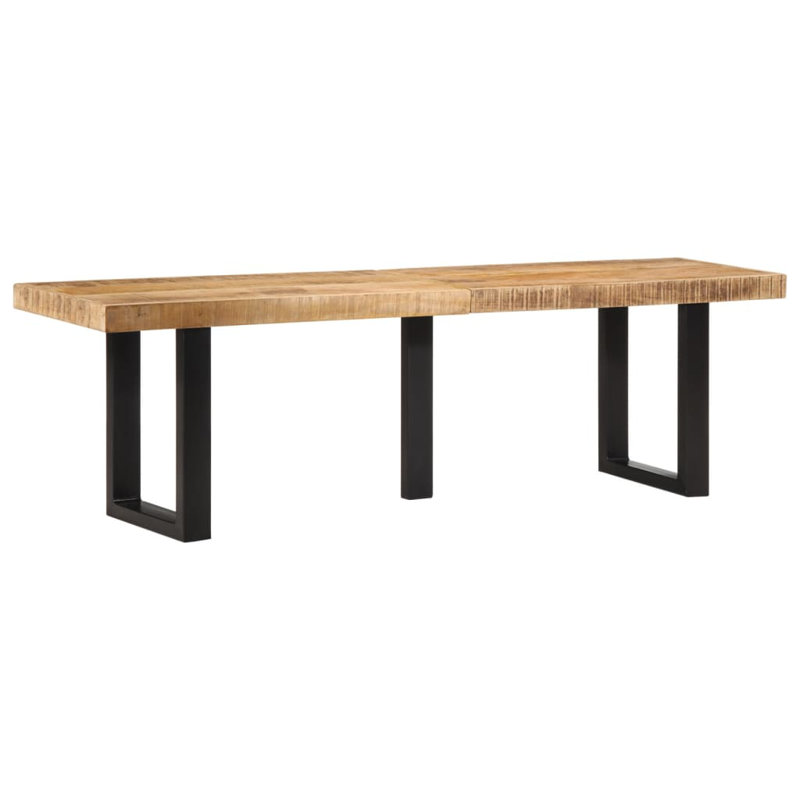 Englert Solid Wood Bench, 45cm H x 160cm W x 35cm D, brown and black