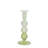 Green Glass Taper Candle Holder
