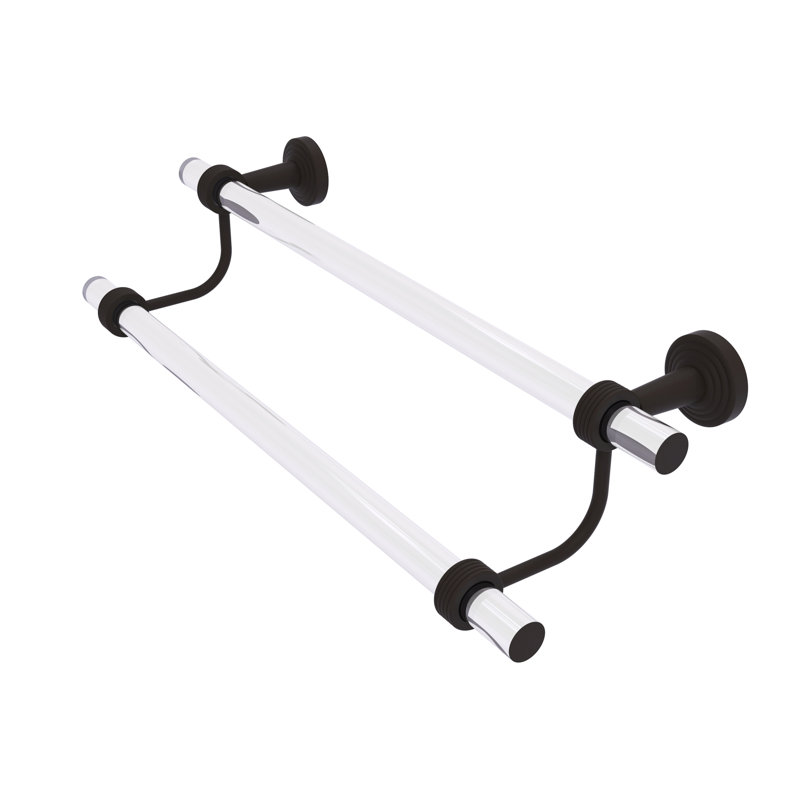 Double barre à serviettes murale Pacific Beach, Bronze huilé, H 7,785 po x l 40 po x P 5,3 po