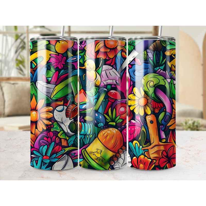 Choose Handmade Tumblers 591ml Vacuum Insulated Stainless Steel (18/8) Travel Tumbler with Straw