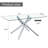 63" Modern Minimalist Rectangular Tempered Glass Dining Table with Silver Cross Legs, Seats 4-6 People