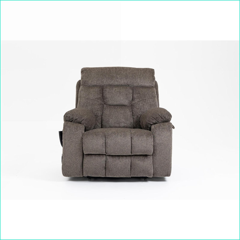 Recliners for Big &amp; Tall Adults, Oversized Lift Chair with Heating Massage, Dual OKIN Motors, 180° Flat Lay | Chenille | Dark Brown
