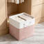 Bacs de rangement 13 x 13 pouces avec carton inférieur renforcé, 6 grands cubes de rangement pliables en tissu avec poignées pour tablettes, placards et rangement pour la lessive