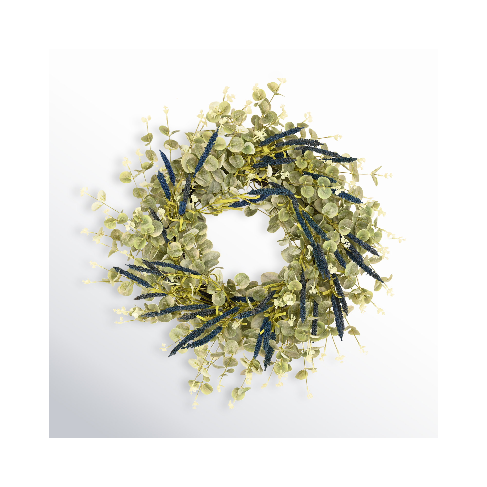 Nisswa 26" Every Day Eucalyptus Berry Front Door Wreath, Navy/Green