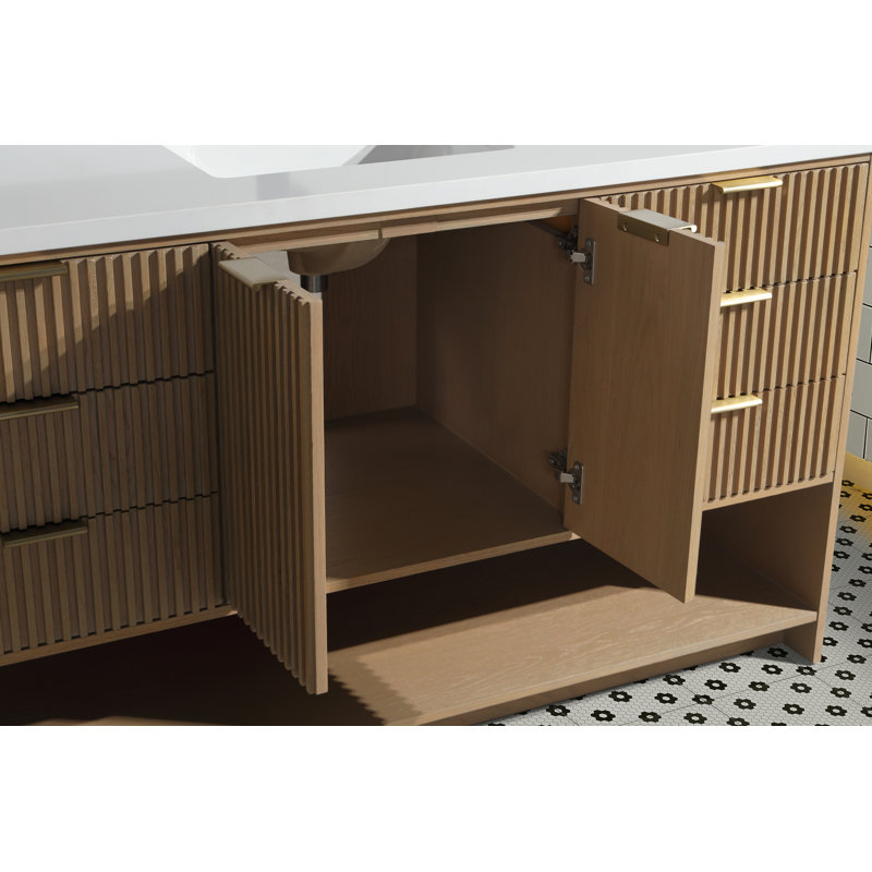 Meuble-lavabo autoportant 60 po Anelie