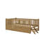 Lit plateforme simple avec garde-corps et lit gigogne-454479845