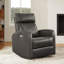 Fauteuil inclinable électrique pivotant en cuir véritable Corvin-1386330728