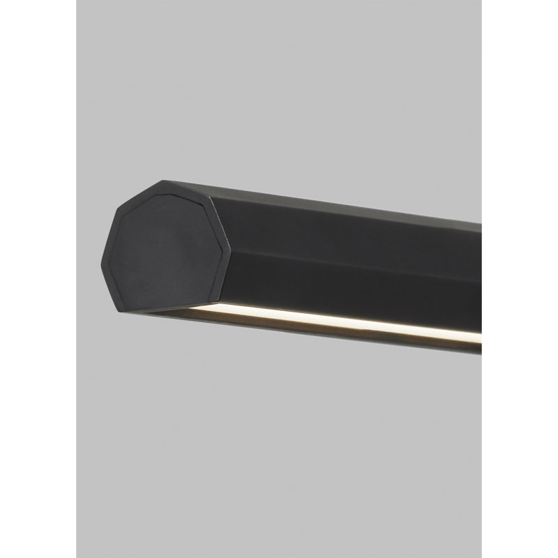 Plural Faceted 12 Picture Light, Nightshade Black