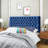 Tufted Upholstered Queen Size Bed Headboard In Modern Button Design, Adjustable Solid Wood Head Board, Solid Wood Head Board With Durable Metal Legs In Bedroom-808229431