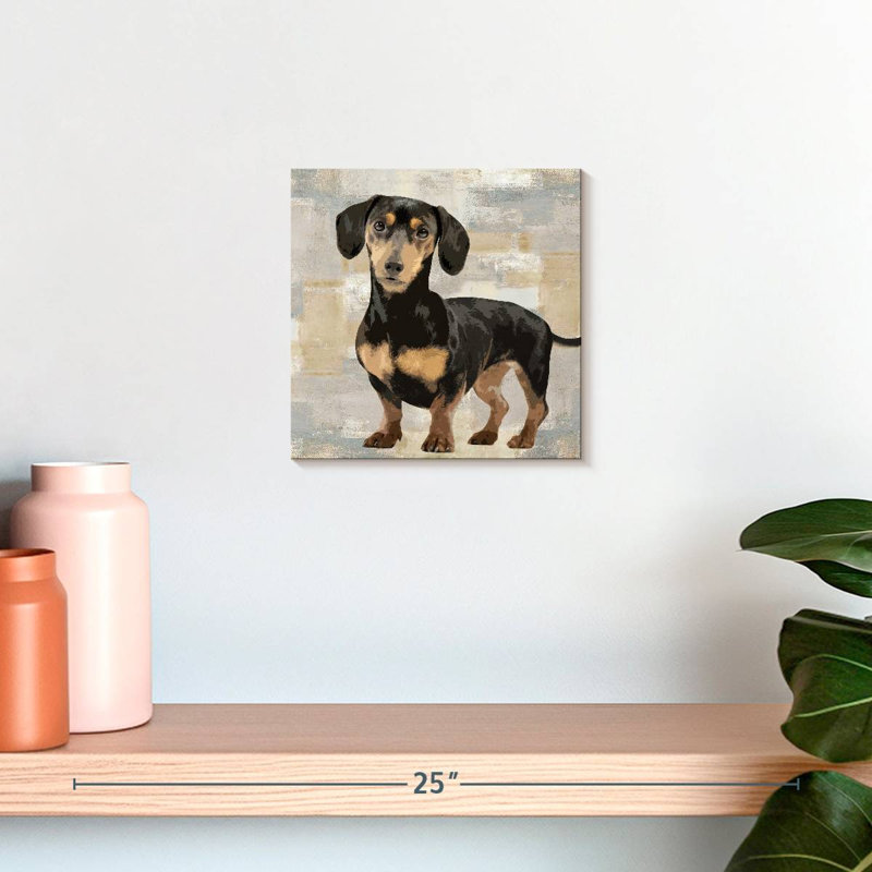 Portrait de teckel Brampt, H 10 po x l 10 po