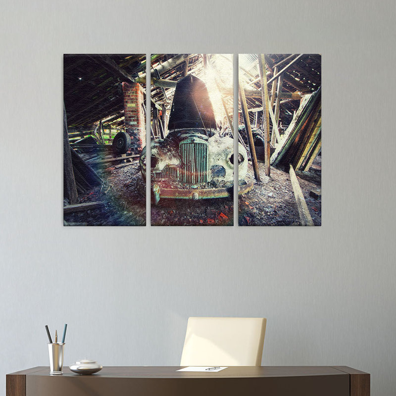 Barn - Wrapped Canvas Print Photographic Print, 100cm L x 150cm W x 4cm D, 3 Piece