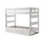 Lit superposé simple au-dessus de simple en bois massif avec lit gigogne Decimus-1038333210