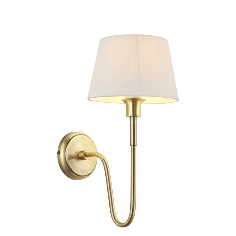 Jelisha Armed Sconce, Antique Brass, Ivory