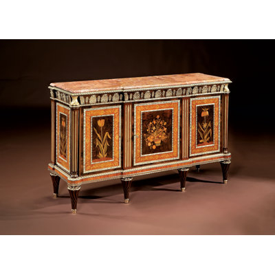 Louis XVI 64" Wide 3 Drawer Sideboard
