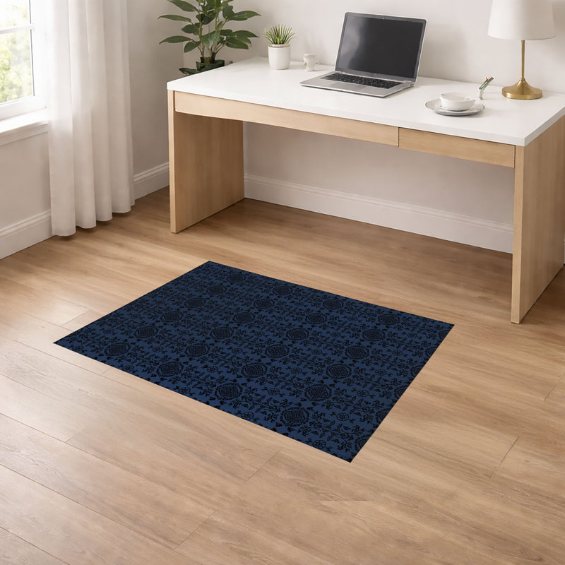 Tapis de bureau léger Aubry, H 0,1 po x l 84 po x P 60 po, Marine
