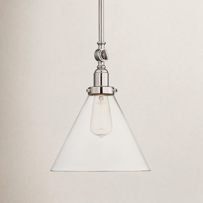 Catalina 1-Light Dimmable Hand Blown Glass Cone Pendant