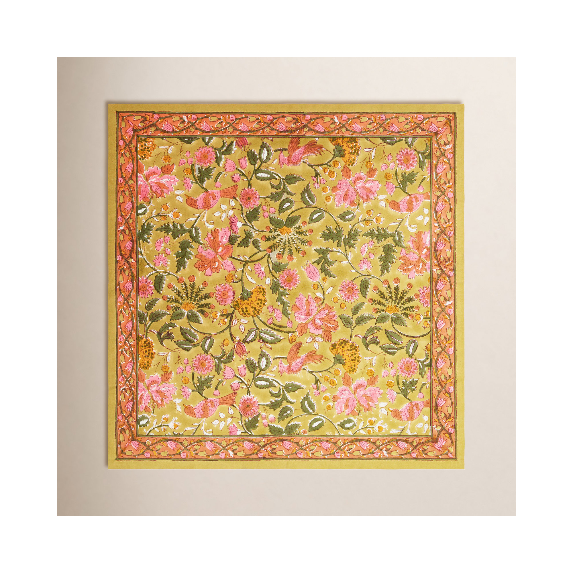 Trenton Napkins - Pink/Mustard - 20" x 20" - Set of 4