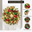 Couronne givrée pré-éclairée de 16 pouces - 30 DEL, minuterie et ornements multicolores pour fenêtre ou table